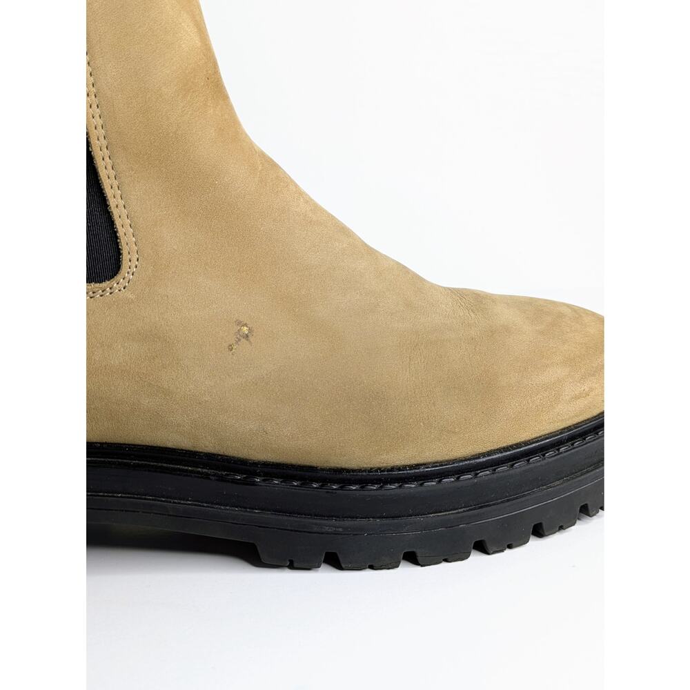 Jenni Kayne Brooklyn Lug Chelsea Boot 39 Walnut Tan Suede Leather Pull On 8.5 - Picture 13 of 14